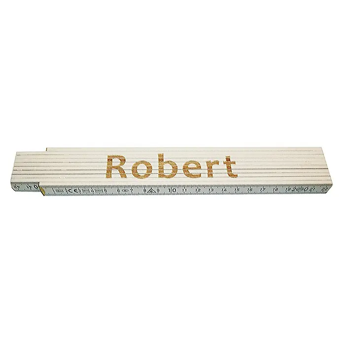 Zollstock - Aufdruck: Robert, 2 m - Diagonale Ansicht