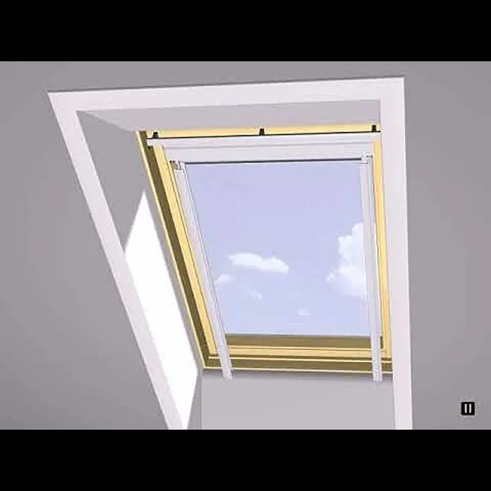 Verdunkelungsrollo DUA - Passend für: Dachfenster 78 x 118 cm, Solid Elements Dachfenster, Velux Dachfenster, Fakro Dachfenster, Beige