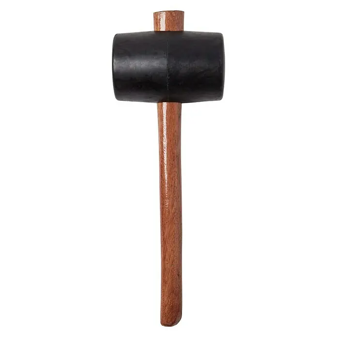 Wisent Gummihammer - Holz, Durchmesser Kopf: 90 mm - Vorderansicht