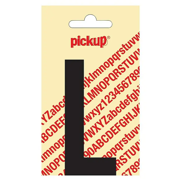 Pickup Naljepnica - Motiv: L, Crne boje, Visina: 90 mm - Pogled sprijeda