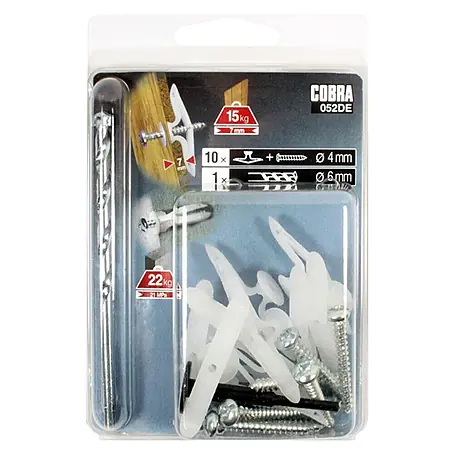 Cobra  Tuimelpluggenset Nylon S met boor