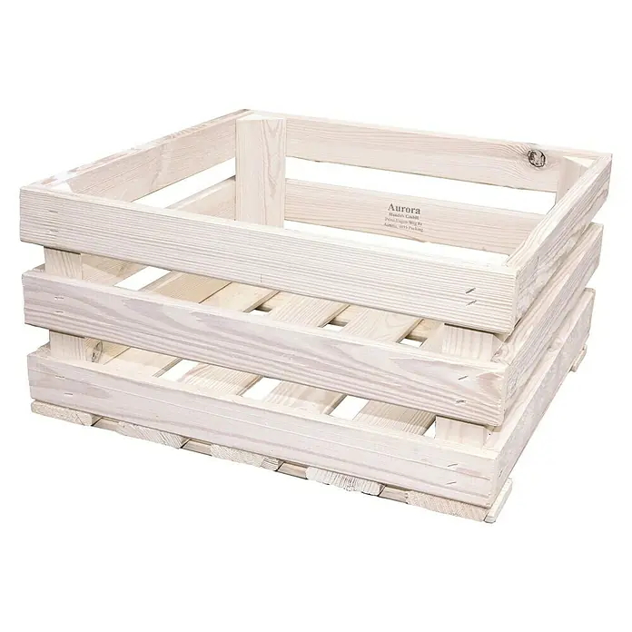 Holzkiste - L x B x H: 40 x 40 x 21,4 cm, Weiß