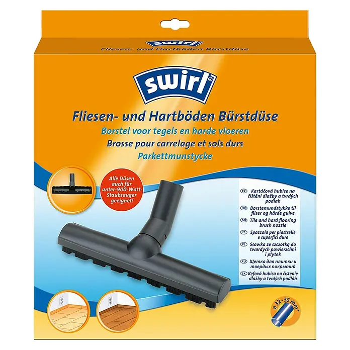 Swirl Staubsaugeraufsatz - Fliesen- & Hartböden-Bürstdüse, Passend für: Staubsaugerrohre mit Ø 32 - 35 mm - Vorderansicht