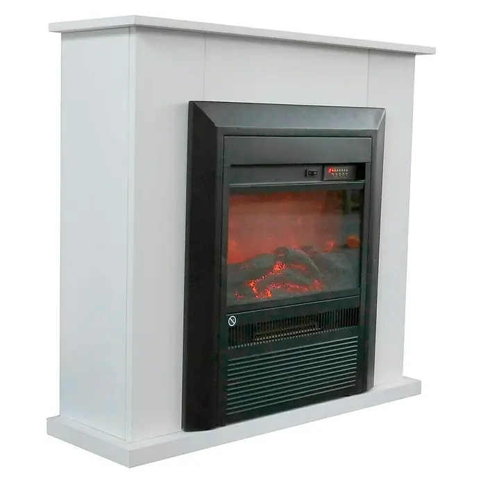 Voltomat HEATING Chimenea eléctrica Beli - 1.600 W, Blanco, L x An x Al: 79 x 23 x 77 cm