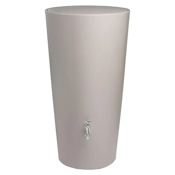 Regentonne Rainbowl - 210 l, Taupe - Vorderansicht
