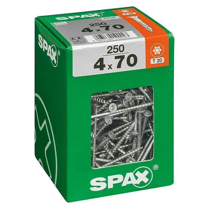Spax Univerzalni vijak T-Star plus - Ø x D: 4 x 70 mm, Površina WIROX, T-Star plus, 250 kom - Pogled s lijeve strane