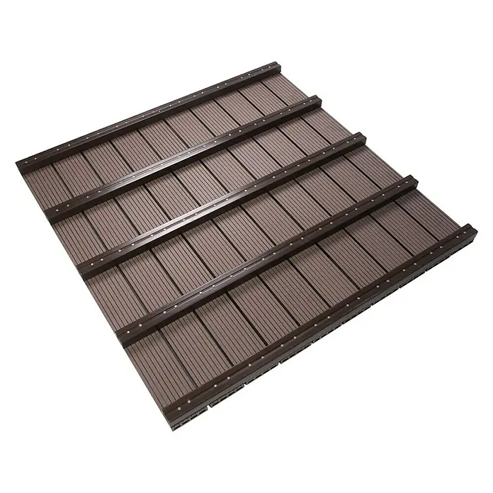 Loseta de WPC - Marrón, An x L: 90 x 90 cm, 1 ud.