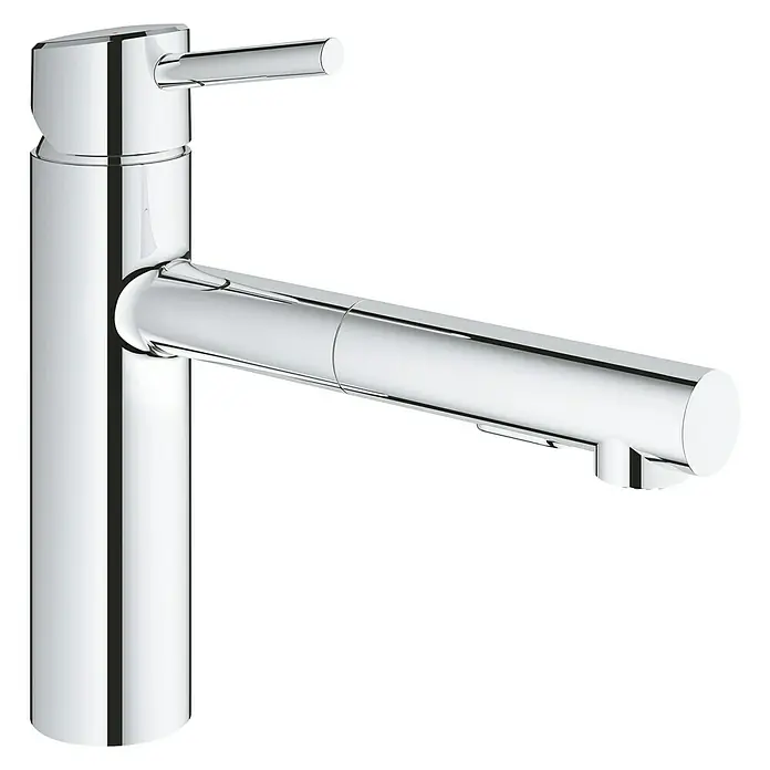 Grohe Concetto Spültischarmatur - Chrom, Glänzend, Ausziehbare Dual-Spülbrause - Vorderansicht