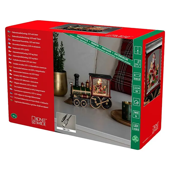 Konstsmide Led-kerstverlichting Locomotief - l x b x h: 31,5 x 10 x 18 cm - Diagonaal zicht