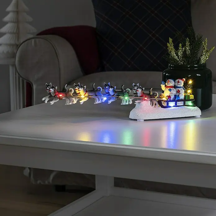 Konstsmide Led-kerstverlichting Huskyslede - l x b x h: 37,5 x 6,5 x 8,5 cm - Sfeeropname