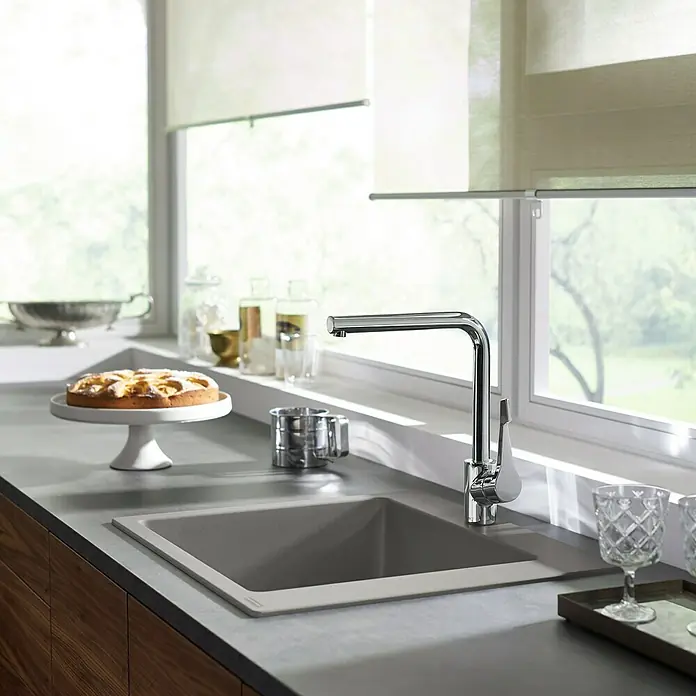 Hansgrohe Grifo de cocina Cento L - Cromo, Brillante, Caño alto