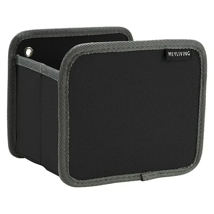 Meyliving Faltbox XS - L x B x H: 16,5 x 12,5 x 16,5 cm, Schwarz - Rechte Seitenansicht