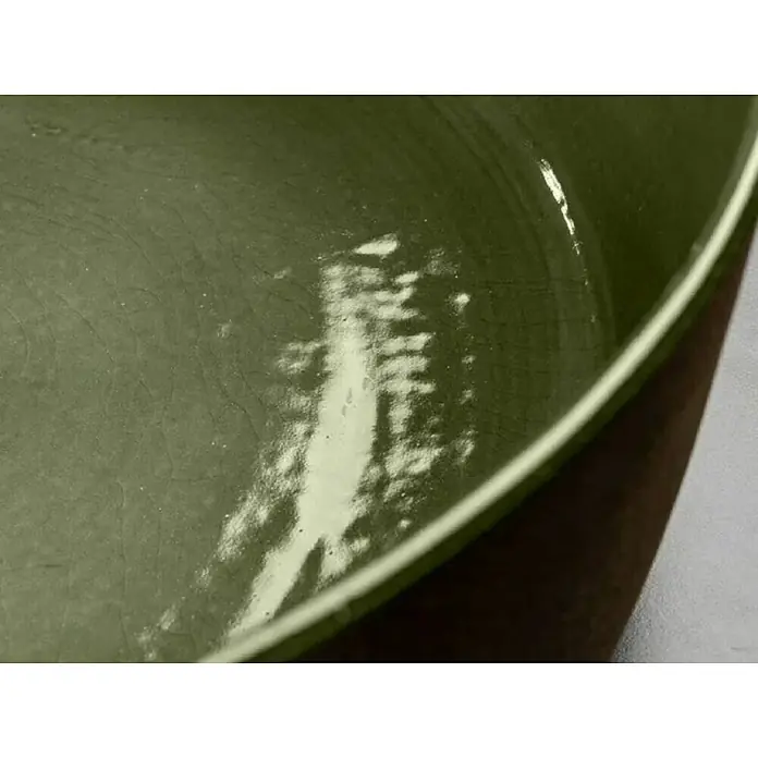Cipì Nasadni okrugli umivaonik Index Emerald Buddha - Promjer: 42 cm, bez izljeva, Zelene boje - Detaljan prikaz
