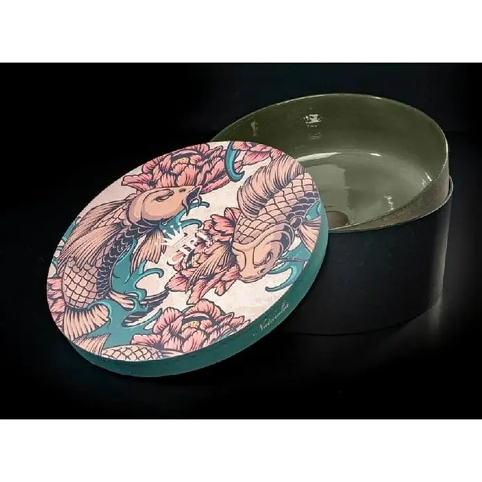 Cipì Nasadni okrugli umivaonik Index Emerald Buddha - Promjer: 42 cm, bez izljeva, Zelene boje - Živopisni prikaz