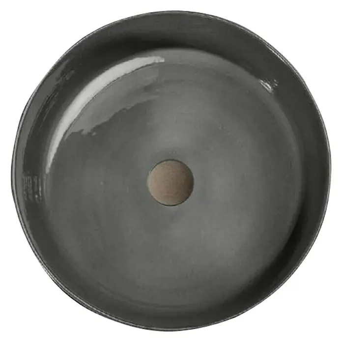 Cipì Nasadni okrugli umivaonik Index Smoke Grey - Promjer: 42 cm, bez izljeva, Sive boje - Pogled odozgo