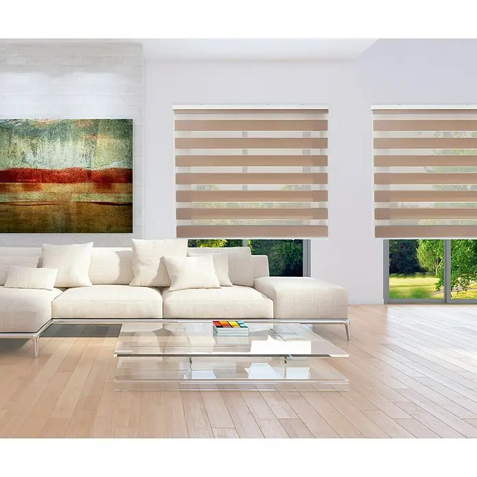 Estor noche y día Duolux - An x Al: 120 x 180 cm, Café latte