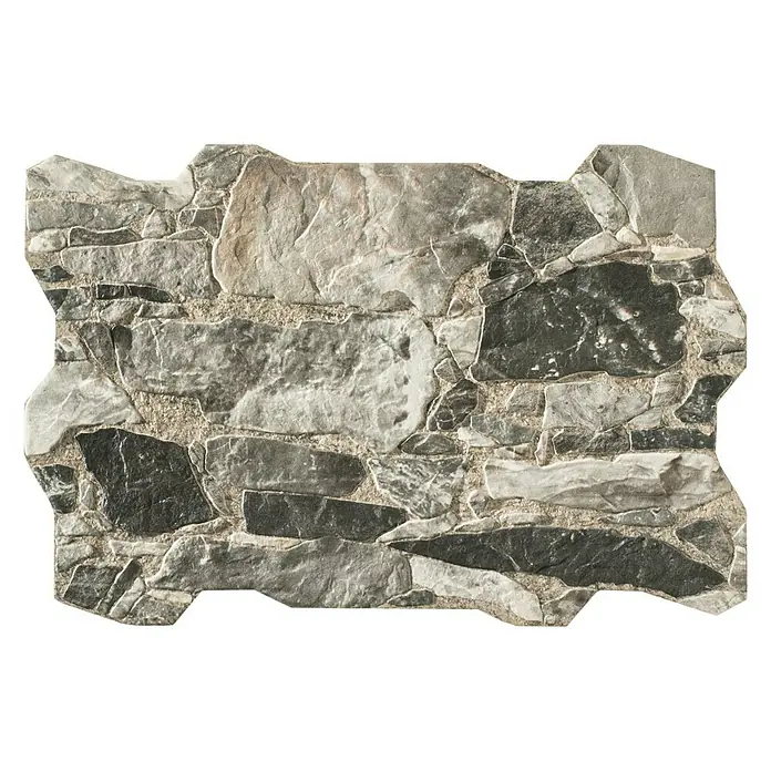 Revestimiento de pared Wall Rock - 40 x 60 cm, Gris, Efecto piedra