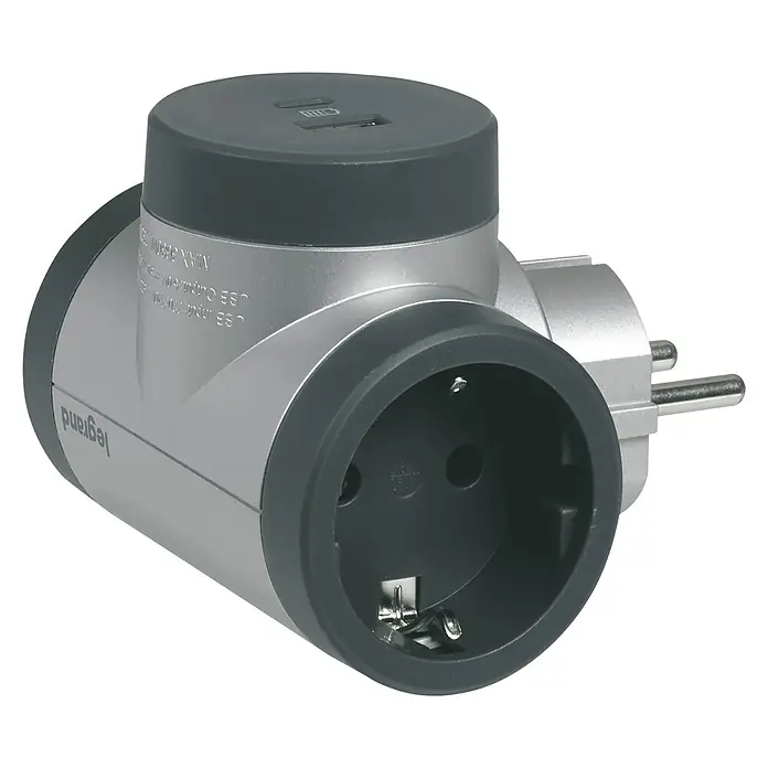 Legrand Ladrón Rotativo - Aluminio, 16 A, 3.680 W - Vista angular