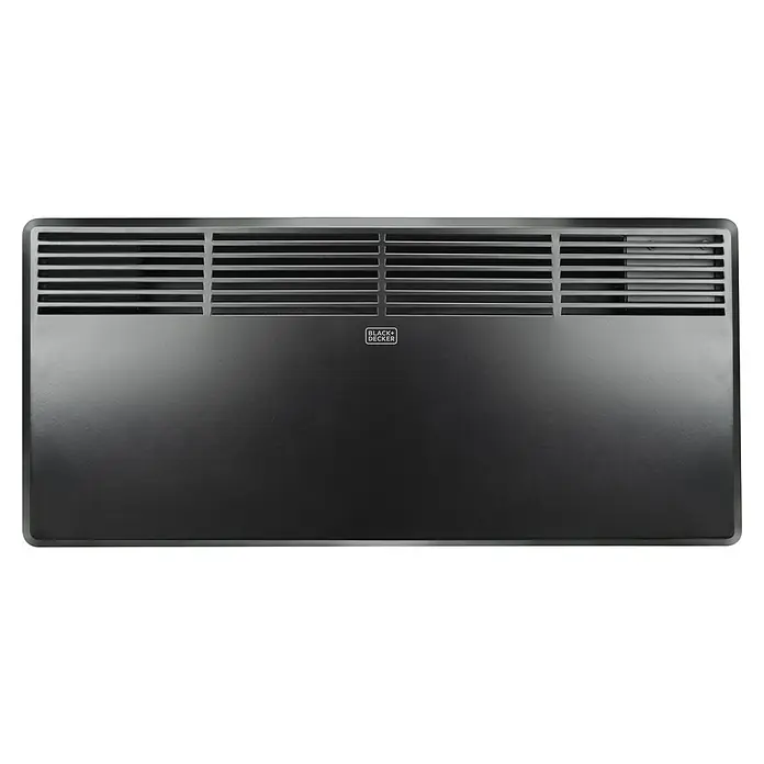 Black+Decker Konvektor BXCSH1200E - 1.200 W, 12,6 x 69 x 44,6 cm, Schwarz - Vorderansicht
