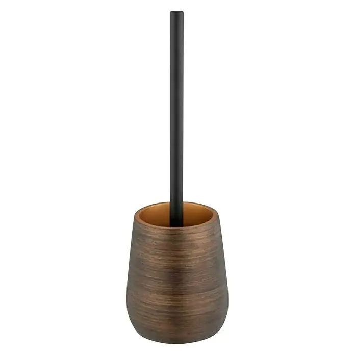 Wenko Garnitura WC četke Palena - Bronca, Promjer: 12,5 cm - Pogled sprijeda