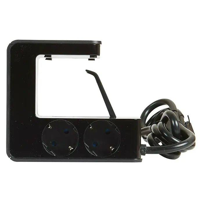 Legrand Ladrón  Upower 4x2P USB - Negro, Número de enchufes Euro: 4 ud., 16 A - Vista descendente