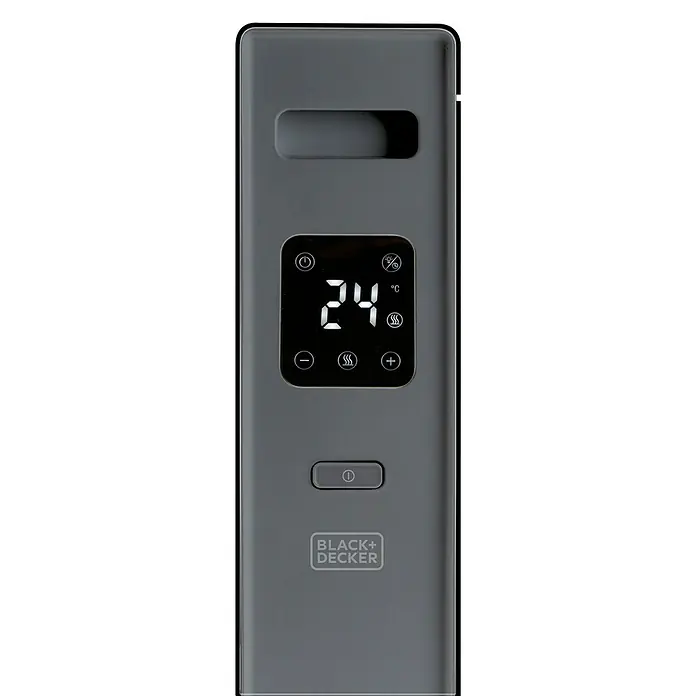 Black+Decker Konvektor BXCSH2001E - 2.000 W, 23 x 62 x 43 cm, Schwarz - Detailaufnahme