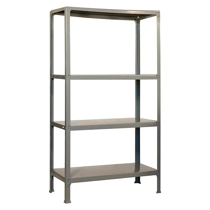 Simonrack Simonhome Estantería metálica Fileclick Plus - L x An x Al: 36 x 100 x 160 cm, Capacidad de carga: 100 kg/balda, Número de baldas: 4 ud., Gris