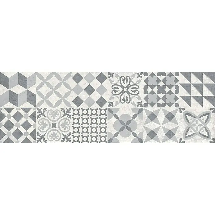 Revestimiento cerámico Less Vintage - 20 x 60 cm, Gris, Mate, Efecto cemento