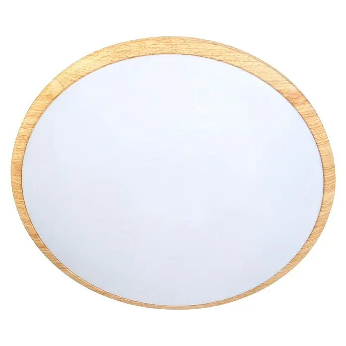 Leds-C4 Plafón LED redondo Willy - 17,7 W, Ø x Al: 30 x 5,5 cm, Madera, Blanco, Blanco neutro - Vista ascendente