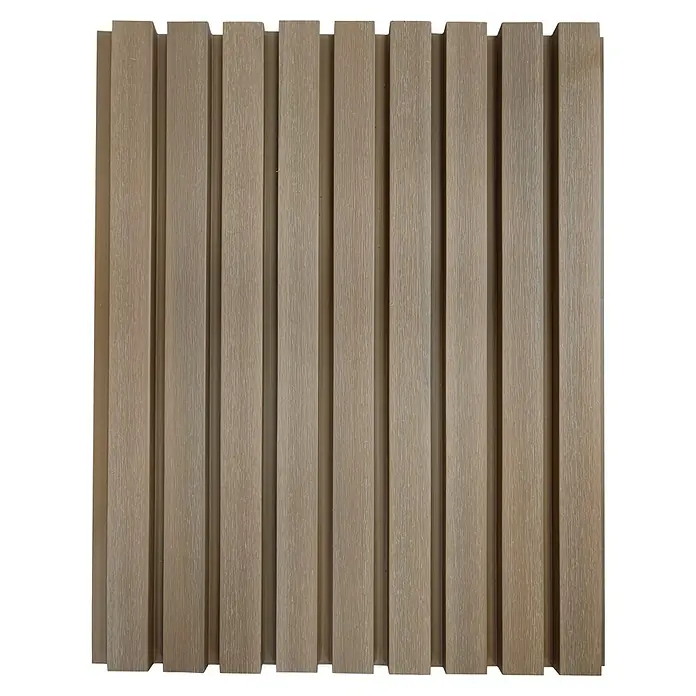 Revestimiento de pared alistonado - 220 x 17 cm, Marrón - Vista angular