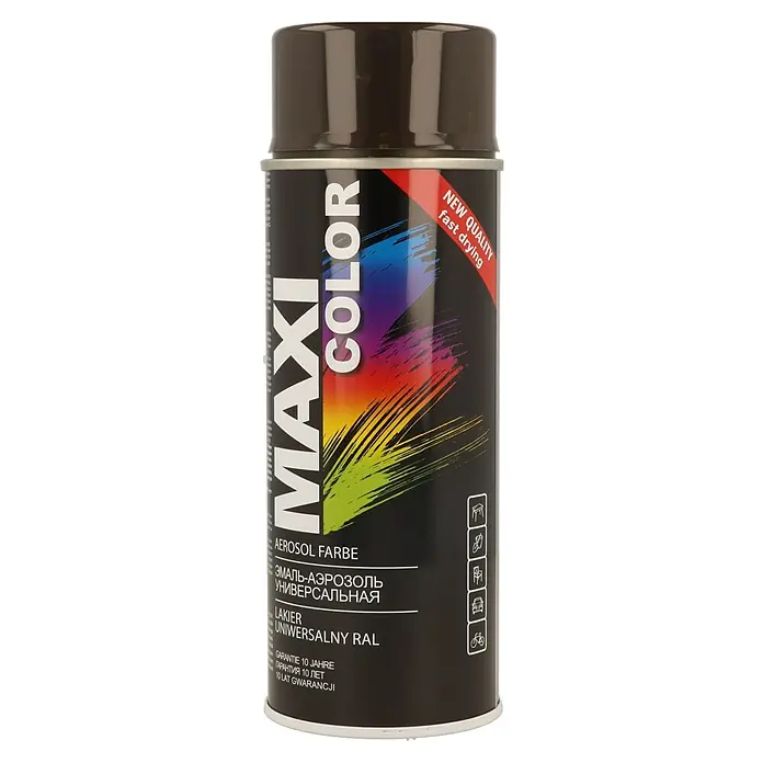 Dupli-Color Pintura en spray Maxi color - Brillante, 400 ml, RAL8019 - Vista frontal