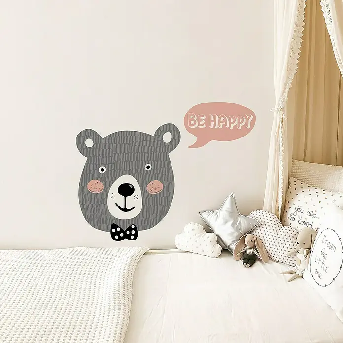 Adhesivos decorativos Oso - 68 x 48 cm - Foto ambiente