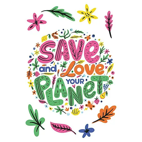 Adhesivos decorativos Love the planet
