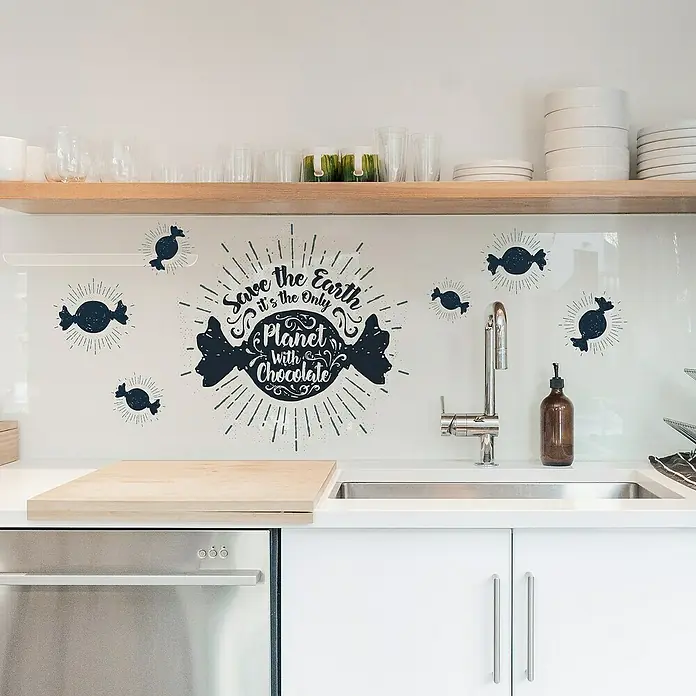 Adhesivos decorativos Earth - 68 x 48 cm - Foto ambiente