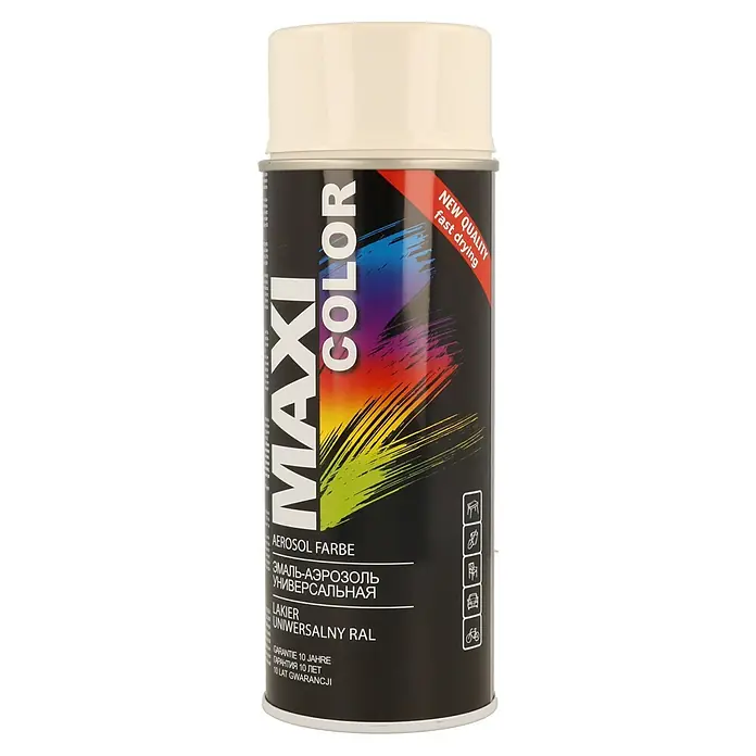 Dupli-Color Pintura en spray Maxi color - Brillante, 400 ml, RAL9010 - Vista frontal
