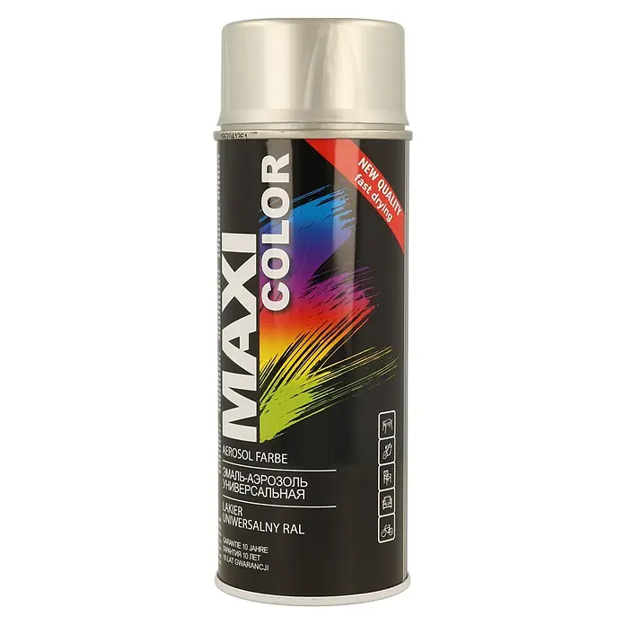 Dupli-Color Pintura en spray Maxi color - Brillante, 400 ml, RAL9006 - Vista frontal