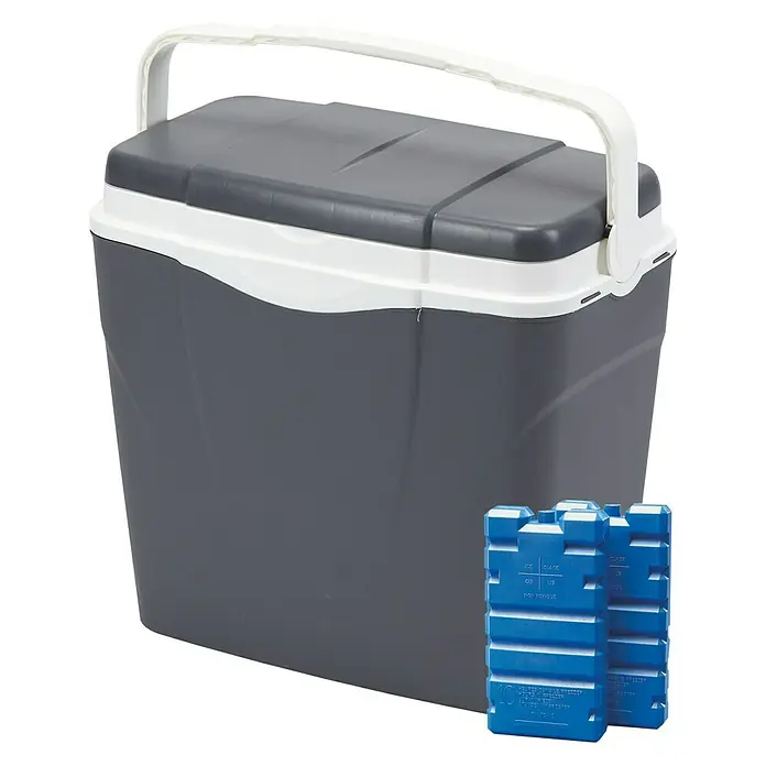 Kühlbox - 25 l, Grün, Blau/Weiß, Grau/Weiß, Farbig sortiert