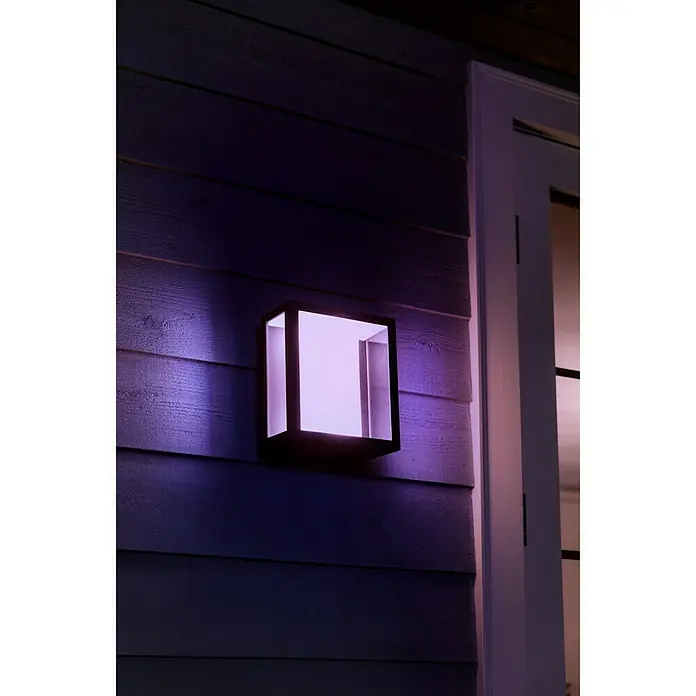 Philips Hue LED-Außenwandleuchte White & Color Ambiance Impress - 8 W, 11,7 x 19 x 24 cm, Schwarz, IP44