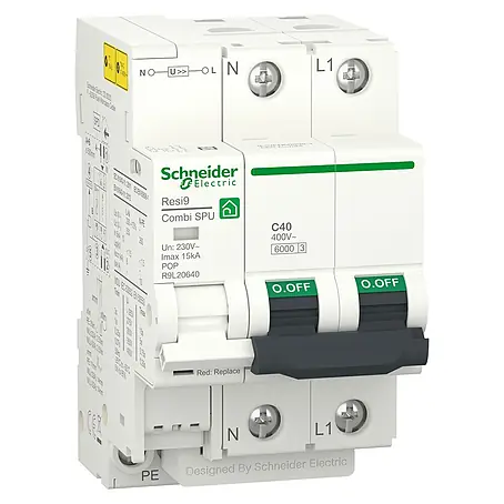 Schneider Electric  Interruptor diferencial automático GA Resi9 Combi