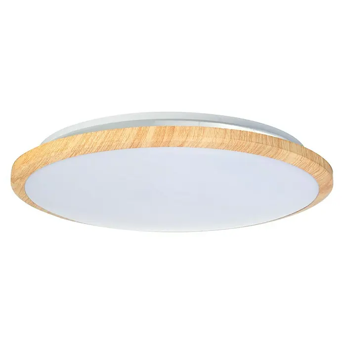 Leds-C4 Plafón redondo Willy - 19 W, Ø x Al: 40 x 6,5 cm, Madera, Madera - Vista angular