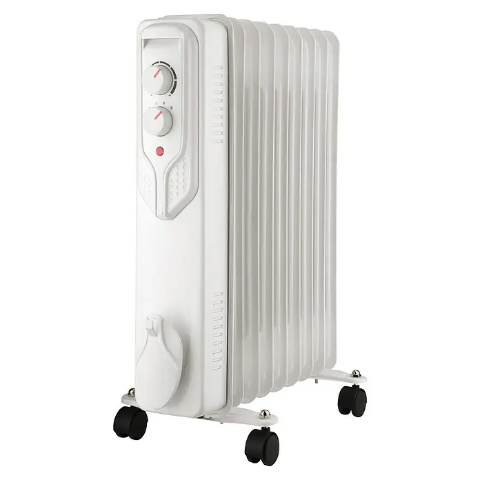 Voltomat HEATING Ölradiator - Weiß, 2.000 W, Rippenanzahl: 9 Stk. - Diagonale Ansicht