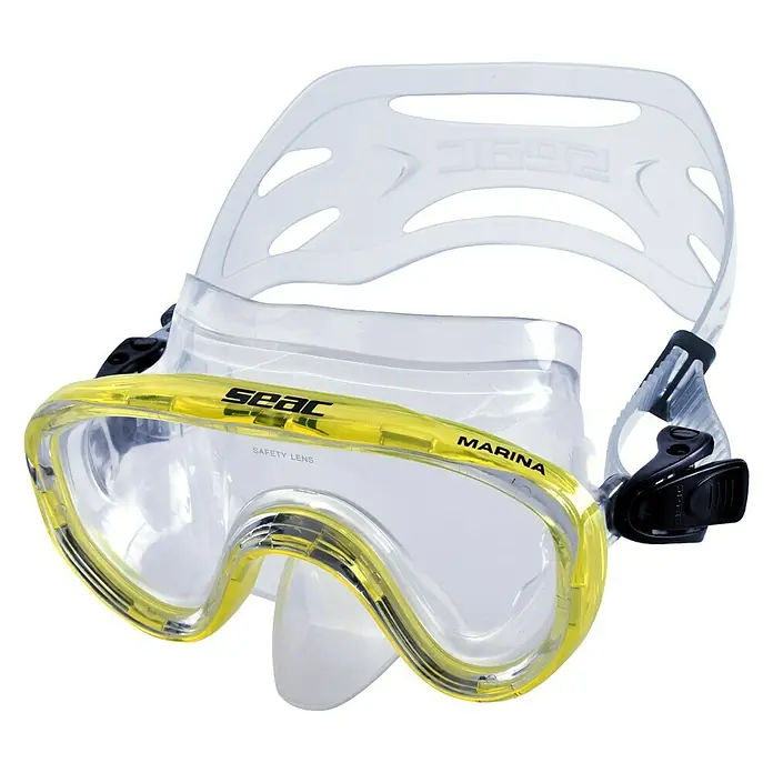 Seac Sub Gafas de buceo Marina - Silicona, Amarillo