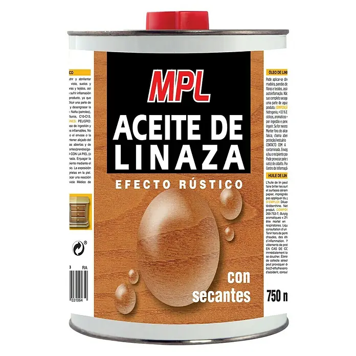MPL Aceite de linaza - Marrón, 750 ml, Lata - Vista frontal