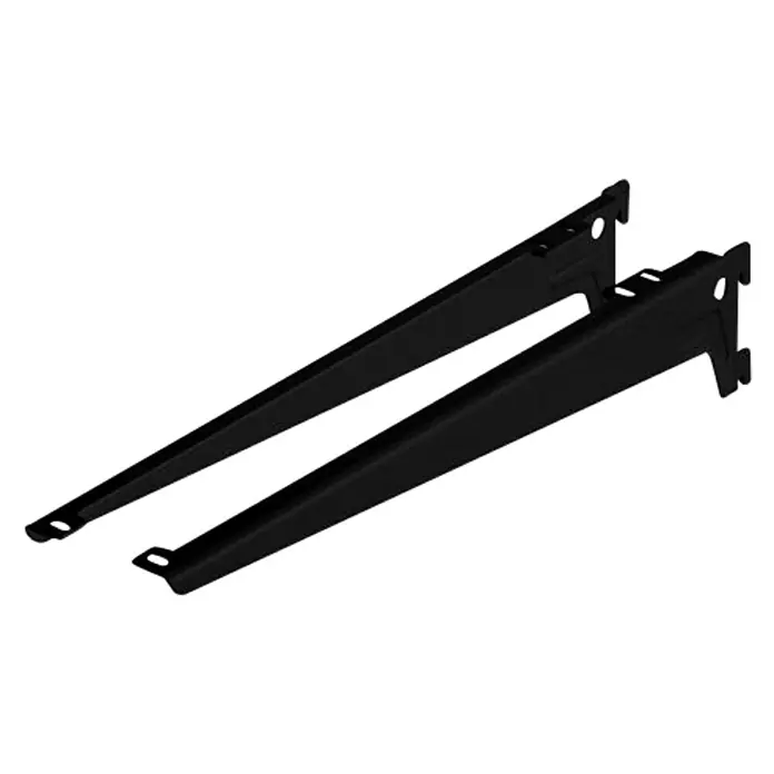 Dolle Escuadra para estantes - Largo: 180 mm, Negro, Carga soportada: 55 kg - Vista angular