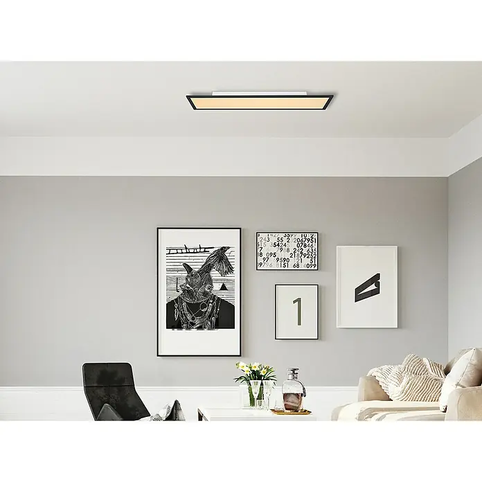 Globo LED panel Suzaku - 40 W, D x Š x V: 80 x 20 x 5,5 cm, Topla bijela - Živopisni prikaz