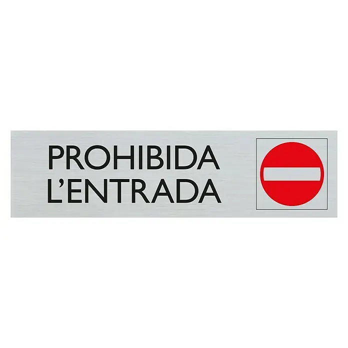 Pickup Rótulo catalán - Plateado, Motivo: Prohibido el paso