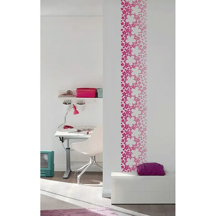 AS Creation Samoljepljiva pločica pop.up - Cvijeće posvuda, Ružičasto-bijelo, 35 cm x 2,5 m - Živopisni prikaz