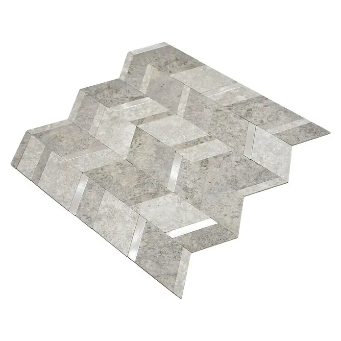 Selbstklebemosaik SAM 4AR42CLG - 28 x 29 cm, Vinyl, Grau - Ansicht von oben