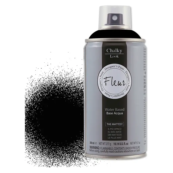 Fleur Pintura en spray Chalky Look - Mate, 300 ml, Negro - Información del producto