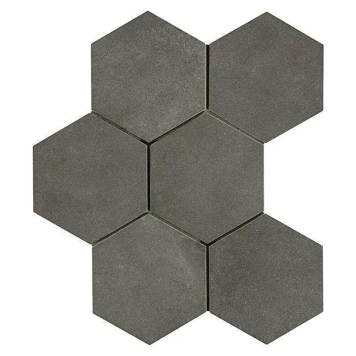 Marazzi Mosaikfliese Time - 21 x 18,2 cm, Anthrazit, Matt - Vorderansicht